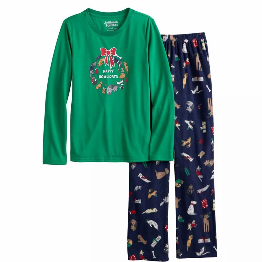 * Girls 4-16 Jammies For Your Families Happy Howlidays Pajama Set | Sleepwear