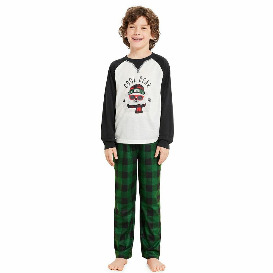 * Boys 8-20 Jammies For Your Families Beary Cool "Cool Bear" Pajama Set By Cuddl Duds | Sleepwear