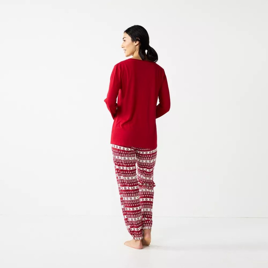 * Women'S Jammies For Your Families Christmas Spirit Top & Pants Pajama Set | Sleepwear