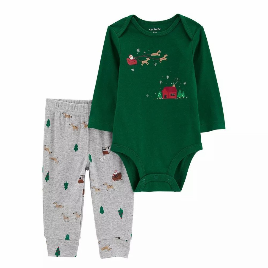 * Baby Girl Carter'S 2-Piece Christmas Bodysuit & Pant Set | Clothing Sets