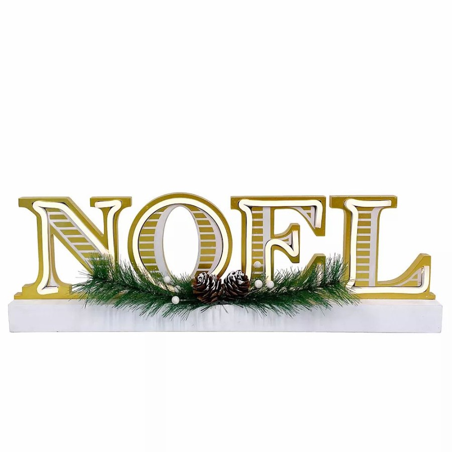 * St. Nicholas Square Neon Noel Table Decor | Decorative Accents