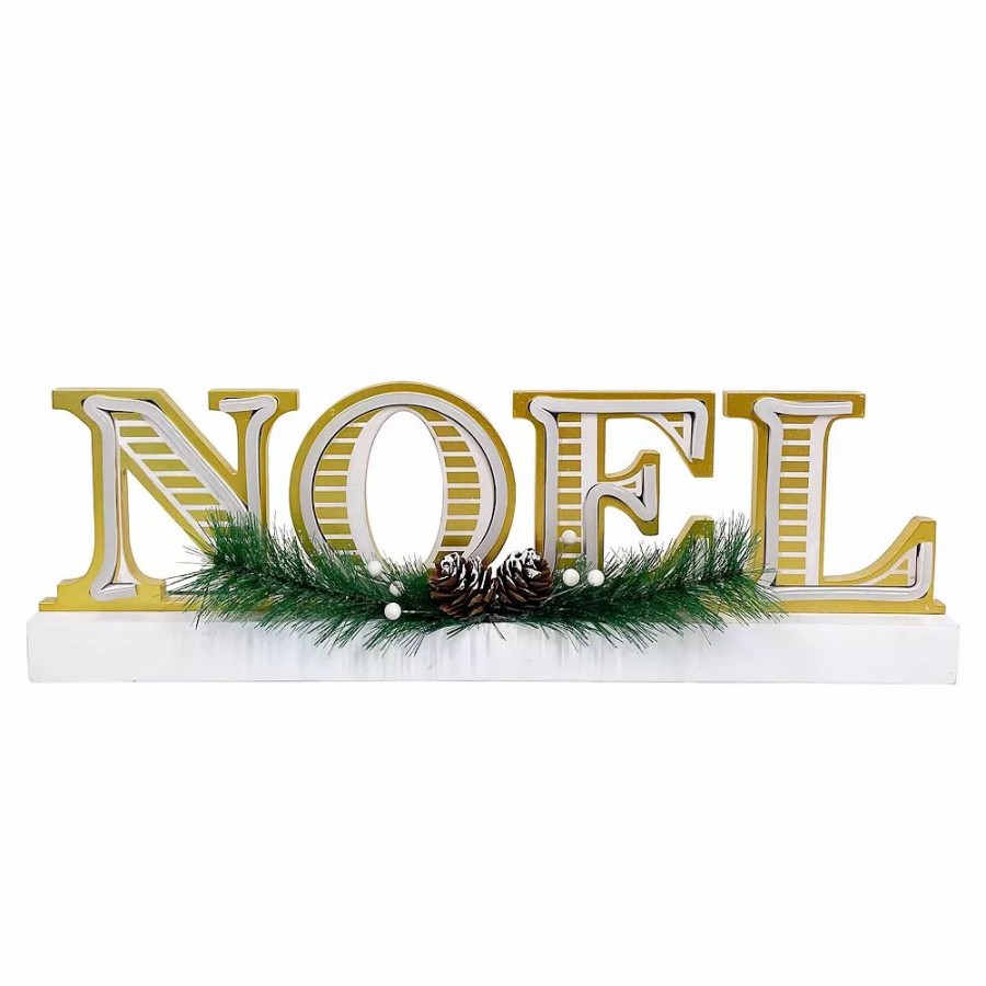 * St. Nicholas Square Neon Noel Table Decor | Decorative Accents