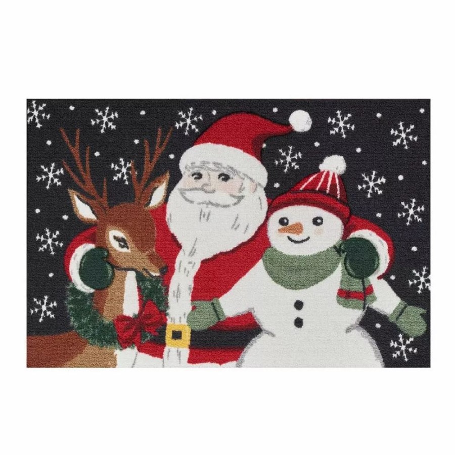 * St. Nicholas Square Santa Friends Holiday 19.5" X 30" Accent Rug | Rugs