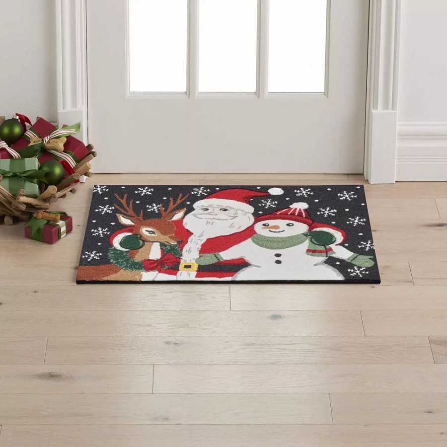 * St. Nicholas Square Santa Friends Holiday 19.5" X 30" Accent Rug | Rugs