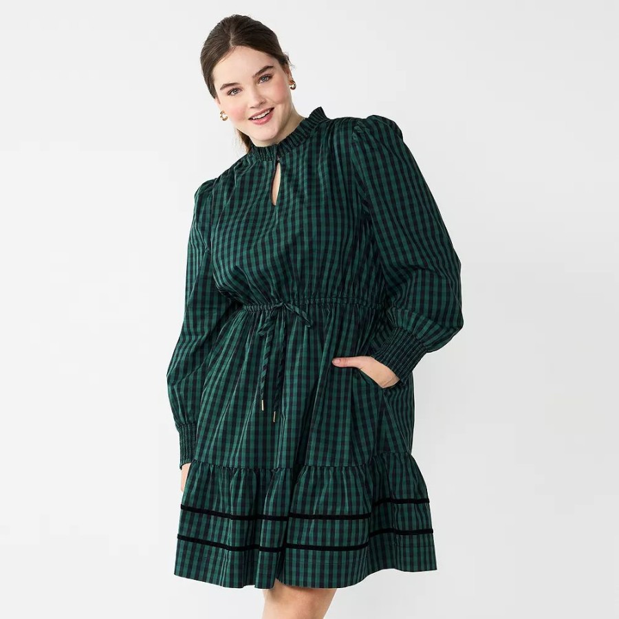 * Plus Size Draper James Rsvp Long Sleeve Tiered Dress | Dresses