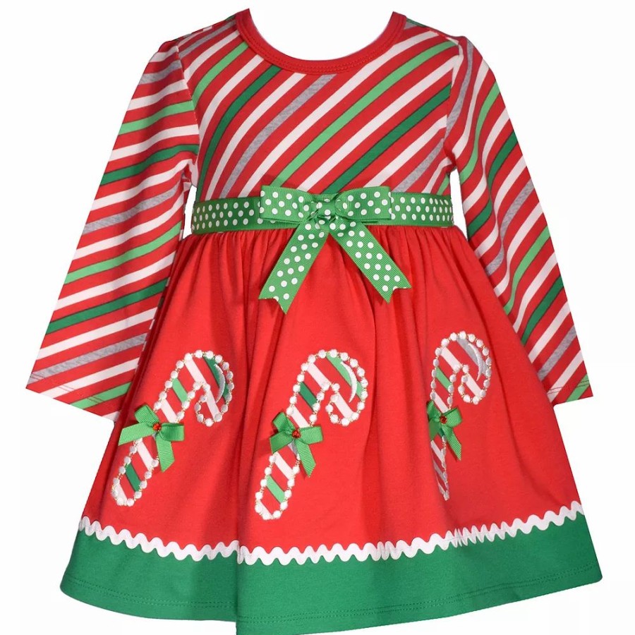 * Baby Girl Bonnie Jean Candy Cane Dress | Dresses