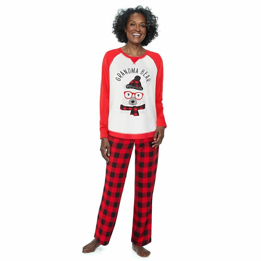 * Women'S Jammies For Your Families Beary Cool "Grandma Bear" Pajama Set By Cuddl Duds | Sleepwear