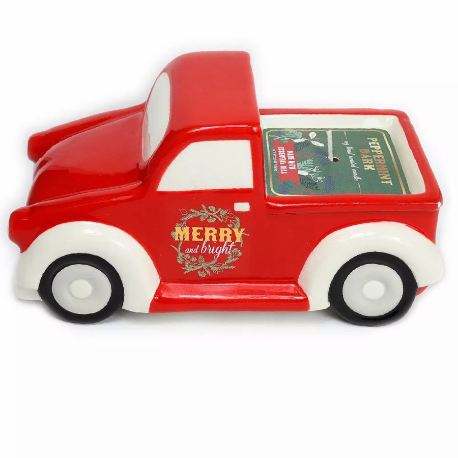 * St. Nicholas Square Merry & Bright Truck Candle Table Decor | Candles