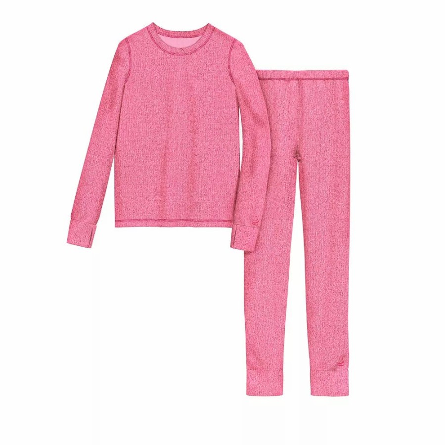 * Girls 7-16 Texture Grid 2-Piece Base Layer Set | Underwear