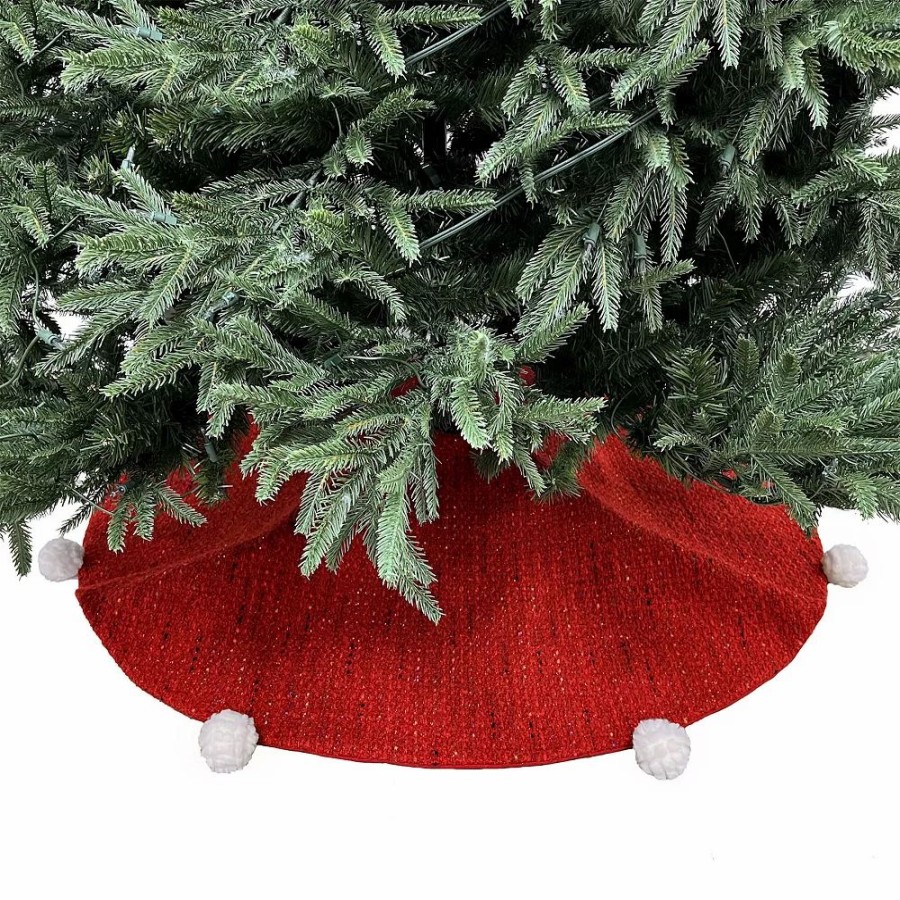 * St. Nicholas Square Red Tree Skirt | Decorative Accents