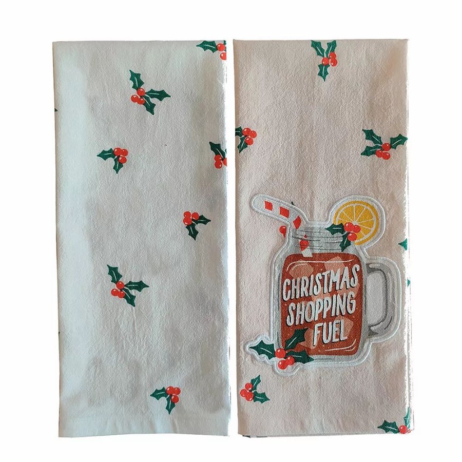 * St. Nicholas Square Christmas Shopping Fuel Tea Towel 2-Pk. | Kitchen Linens