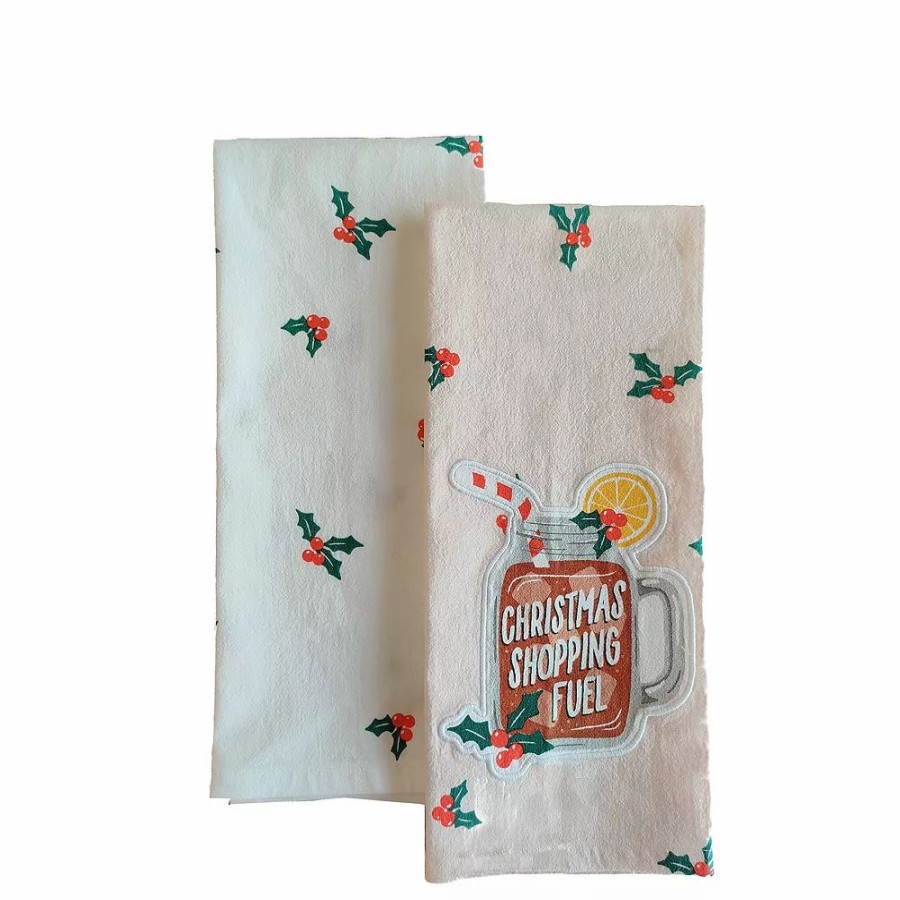 * St. Nicholas Square Christmas Shopping Fuel Tea Towel 2-Pk. | Kitchen Linens