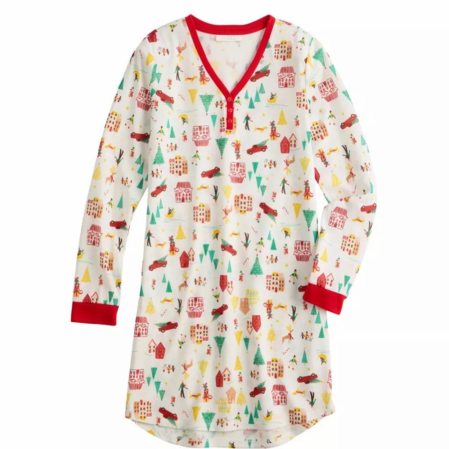 * Girls 4-16 Lc Lauren Conrad Jammies For Your Families Holiday Village Nightgown | Sleepwear