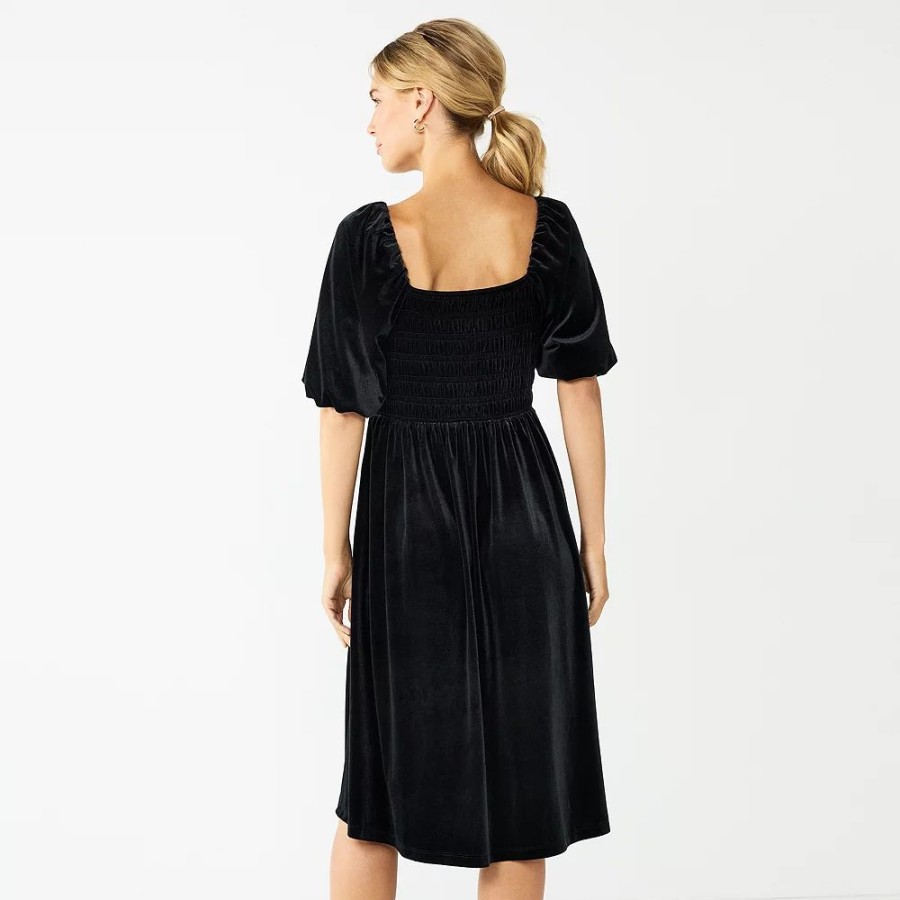 * Women'S Draper James Rsvp Short Sleeve Puff Sleeve Dress | Dresses