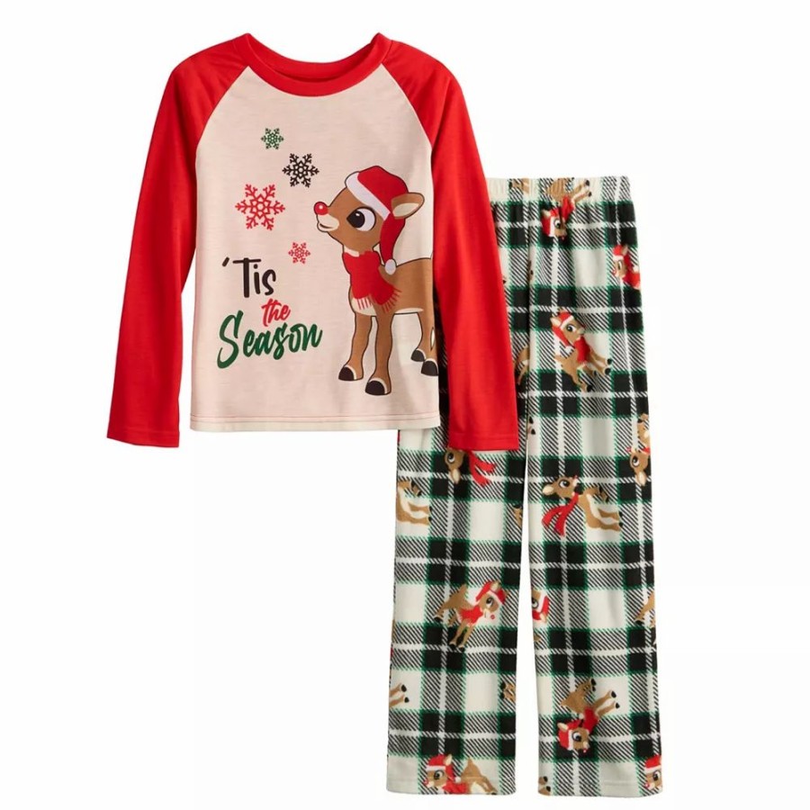 * Girls 4-12 Jammies For Your Families Rudolph The Red Nosed Reindeer Pajama Set | Sleepwear