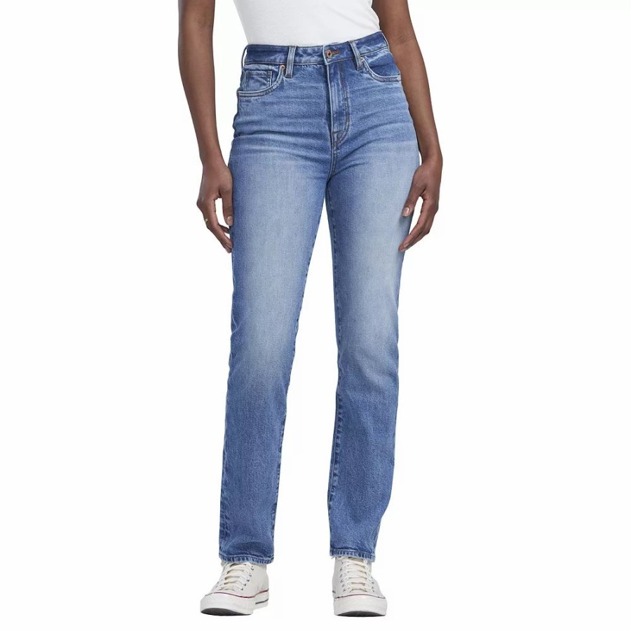 * Women'S Buffalo David Bitton High-Rise Straight Leg Jeans | Bottoms