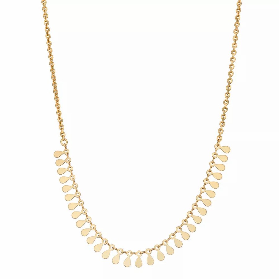 * Nine West Gold Tone Shaky Frontal Necklace | Necklaces