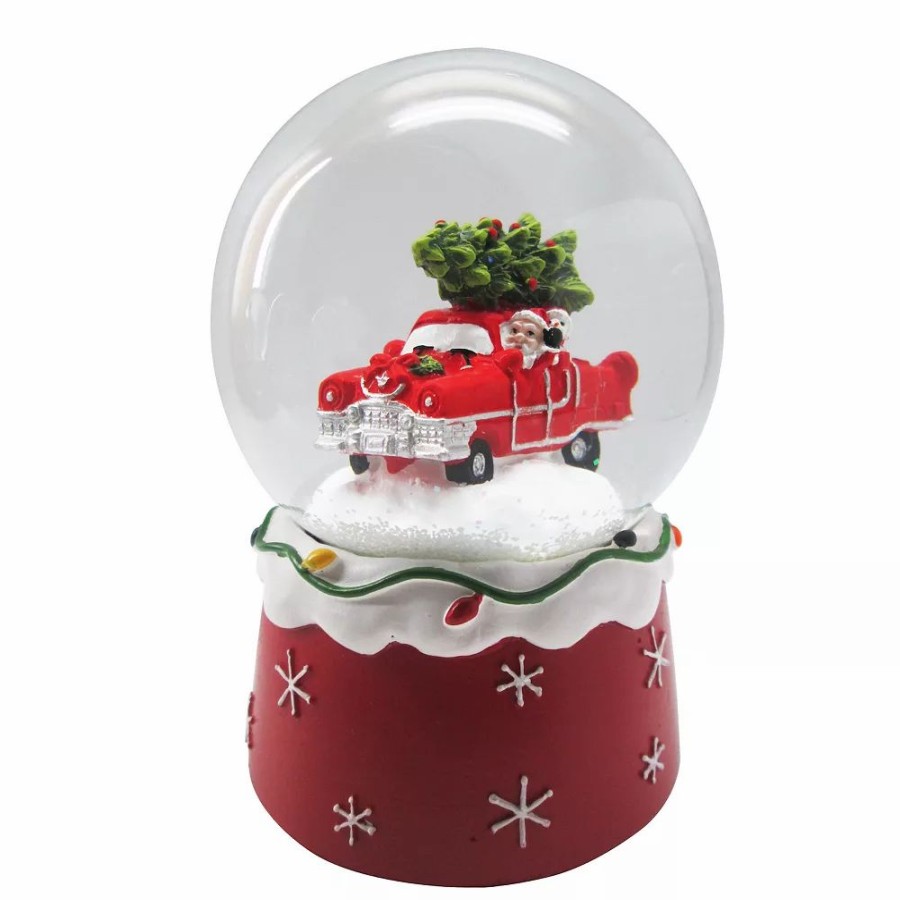 * St. Nicholas Square Santa Car Musical Snow Globe Table Decor | Decorative Accents