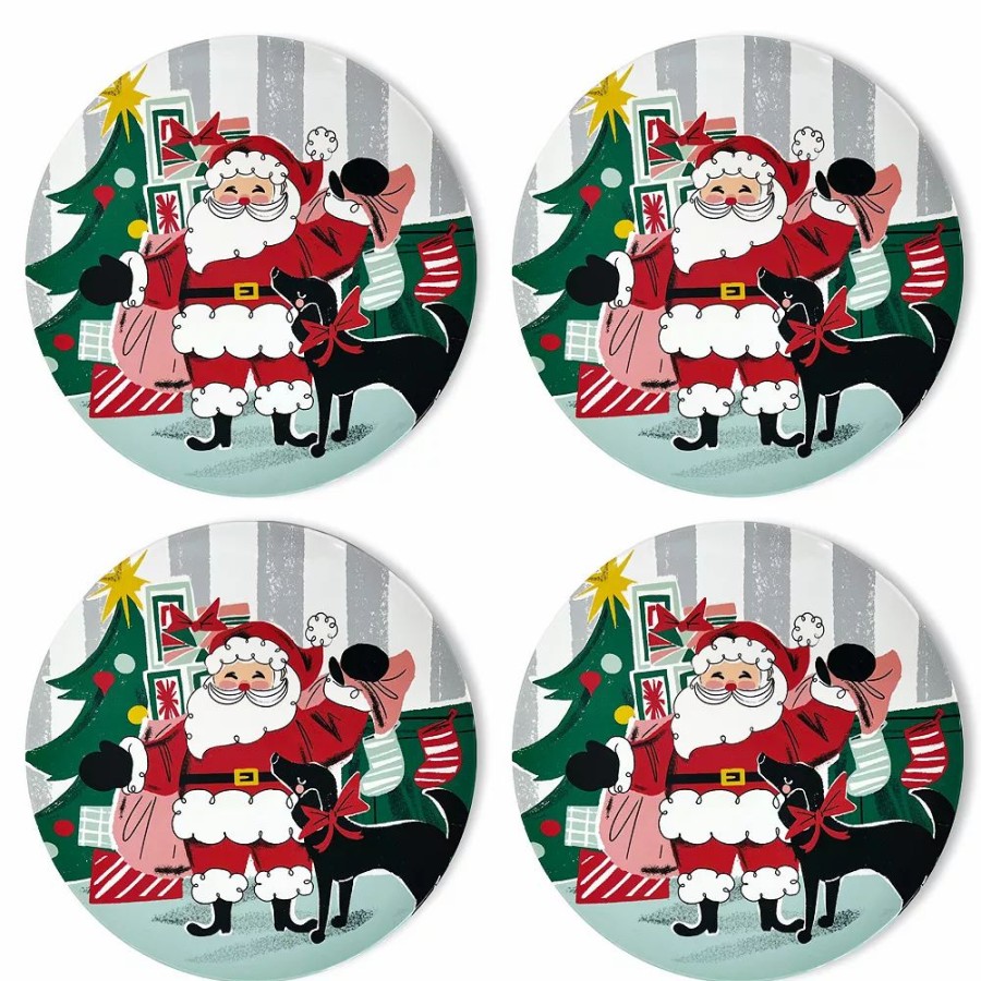 * St. Nicholas Square Merry Merry 4-Pc. Dinner Plate Set | Dinnerware & Serveware