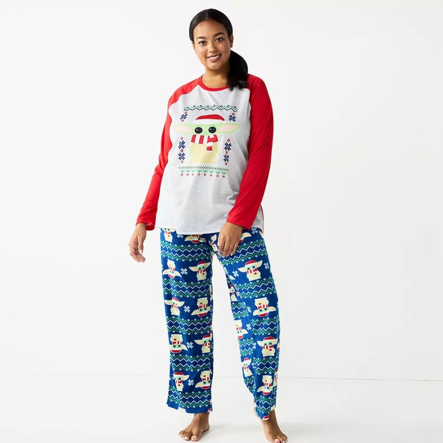 * Plus Size Jammies For Your Families Star Wars The Mandalorian Grogu Aka Baby Yoda Pajama Set | Sleepwear