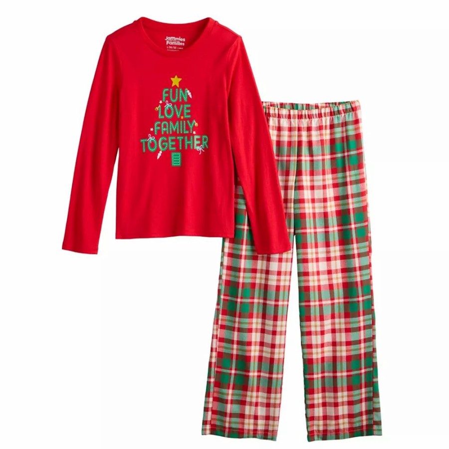 * Girls 4-18 Jammies For Your Families Joyful Celebration Family Together Pajama Set | Sleepwear