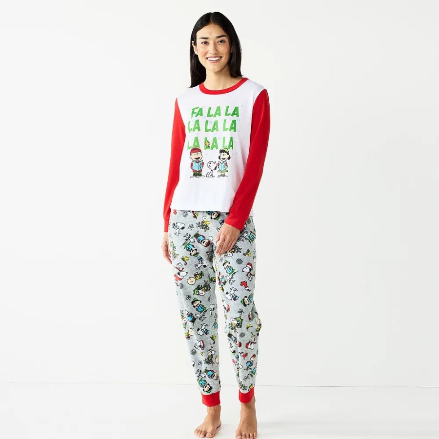 * Women'S Jammies For Your Families Peanuts "Fa La La" Pajama Set | Sleepwear