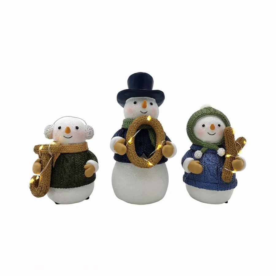 * St. Nicholas Square Joy Snowmen Led Table Decor | Decorative Accents