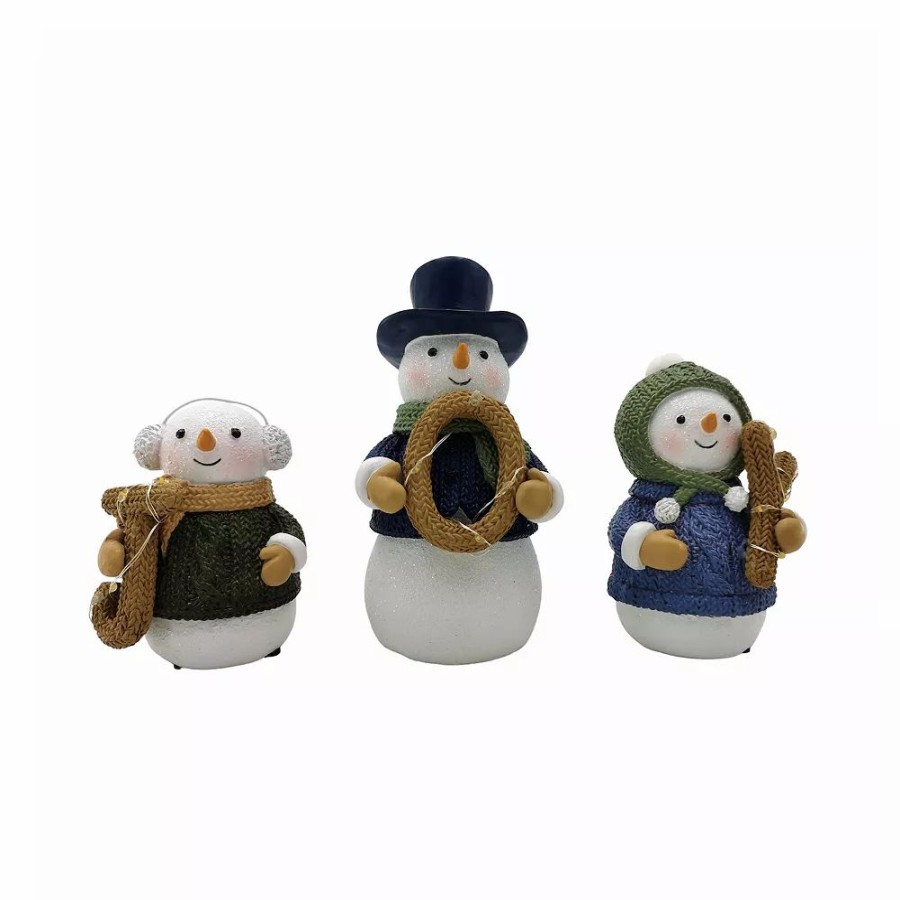 * St. Nicholas Square Joy Snowmen Led Table Decor | Decorative Accents