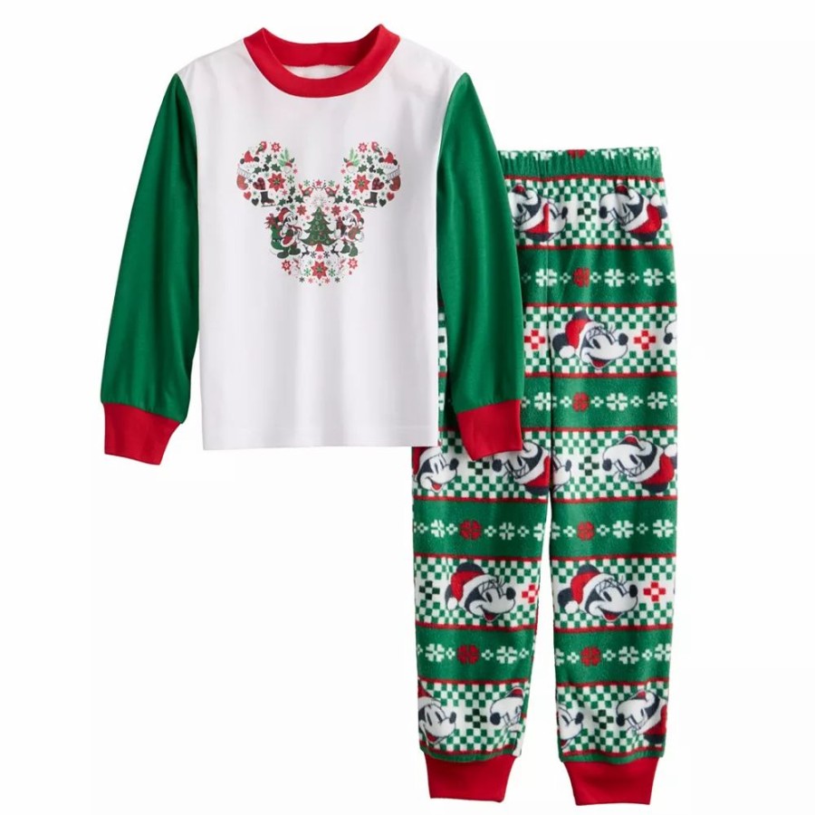 * Disney'S Mickey Mouse Boys 4-12 Jammies For Your Families "Holiday Party Mickey" Pajama Set | Sleepwear