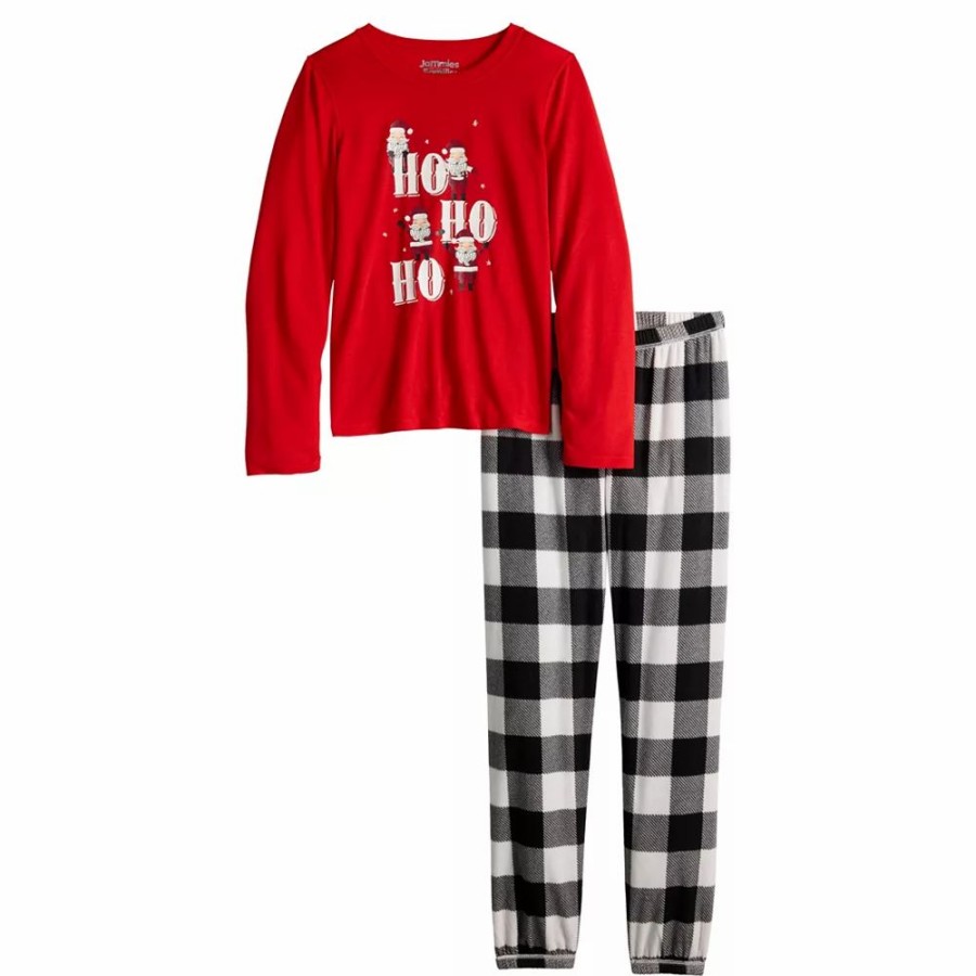 * Girls 4-16 Jammies For Your Families Ho Ho Ho Adaptive Pajama Set | Sleepwear