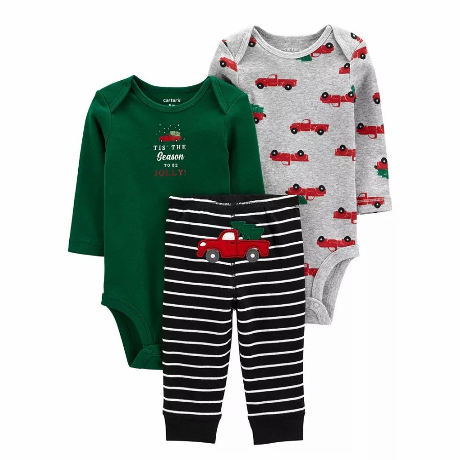 * Baby Boy Carter'S 3-Piece Holiday Truck Outfit Set | Clothing Sets