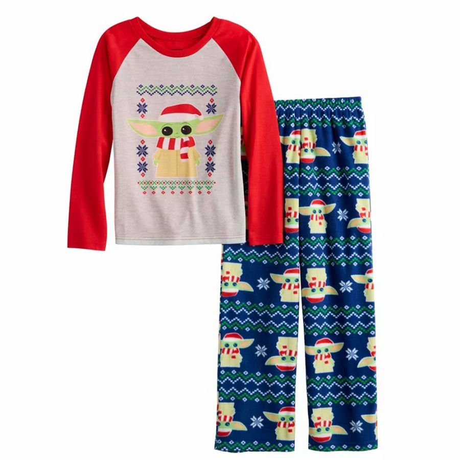 * Girls 4-12 Jammies For Your Families Star Wars The Mandalorian Grogu Aka Baby Yoda Pajama Set | Sleepwear