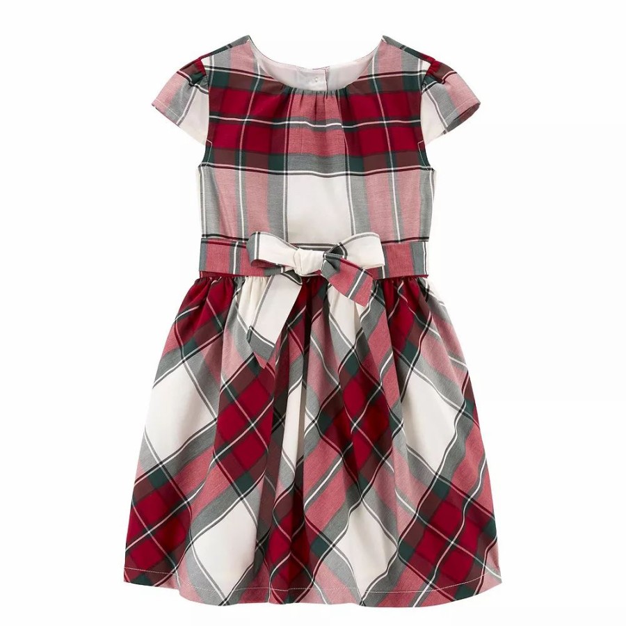 * Toddler Girls Carter'S Plaid Sateen Dress | Dresses