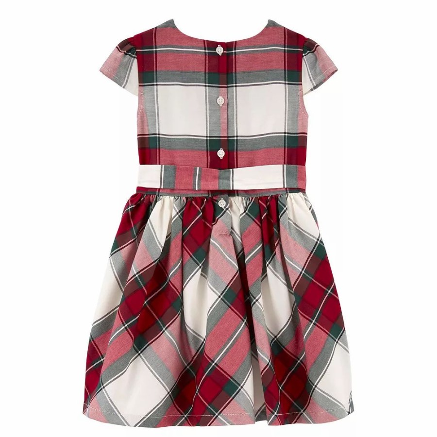 * Toddler Girls Carter'S Plaid Sateen Dress | Dresses