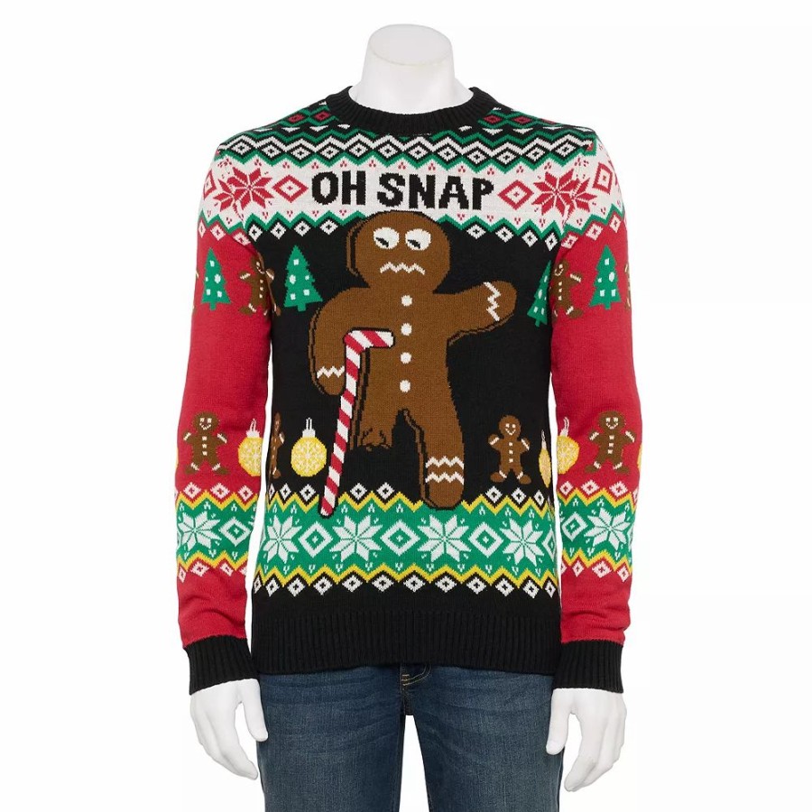 * Men'S Holiday Sweater With Hat | Tops