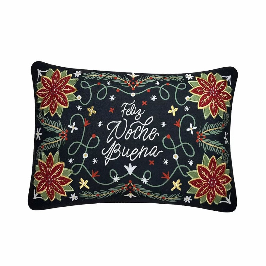 * St. Nicholas Square Noche Buena Throw Pillow | Decorative Pillows & Chair Pads