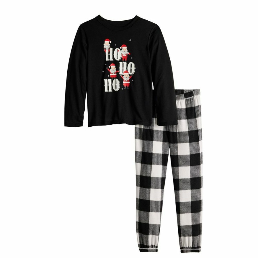 * Boys 8-20 Jammies For Your Families Ho Ho Ho Adaptive Pajama Set | Sleepwear