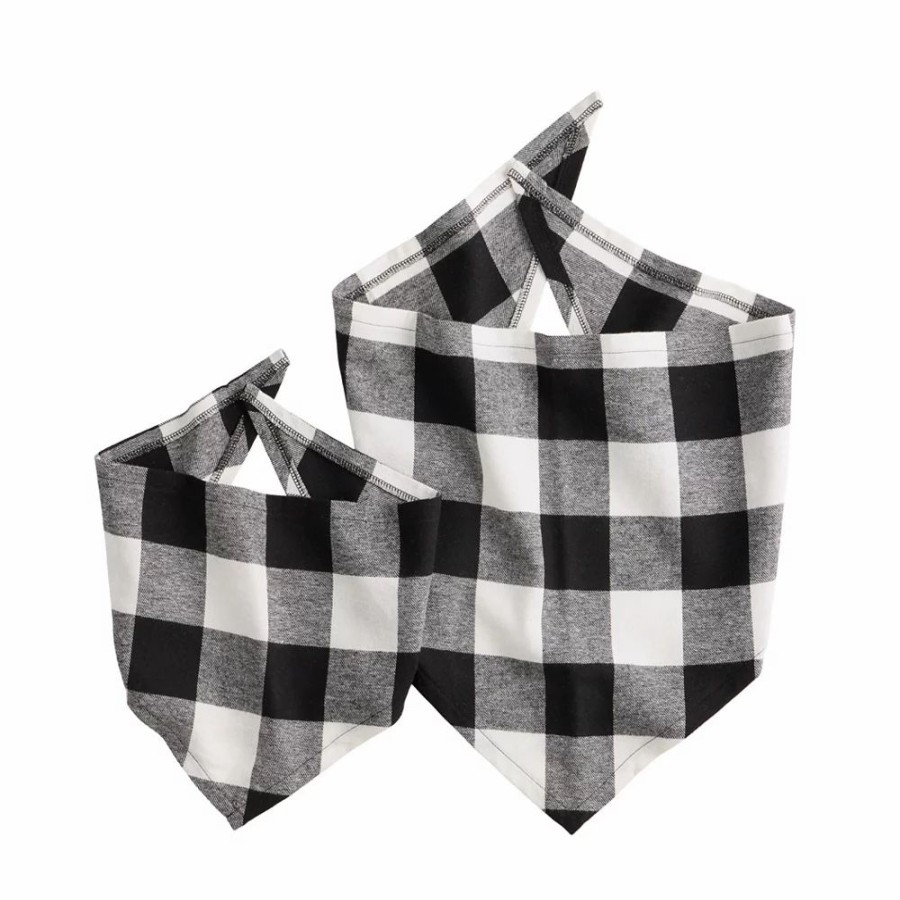 * Pet Jammies For Your Families Ho Ho Ho Buffalo Plaid Bandana | Clothes & Accessories