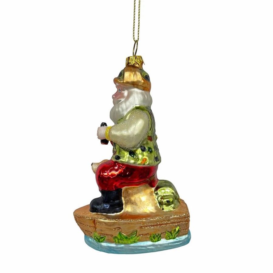 * St. Nicholas Square Fishing Santa Christmas Ornament | Decorative Accents