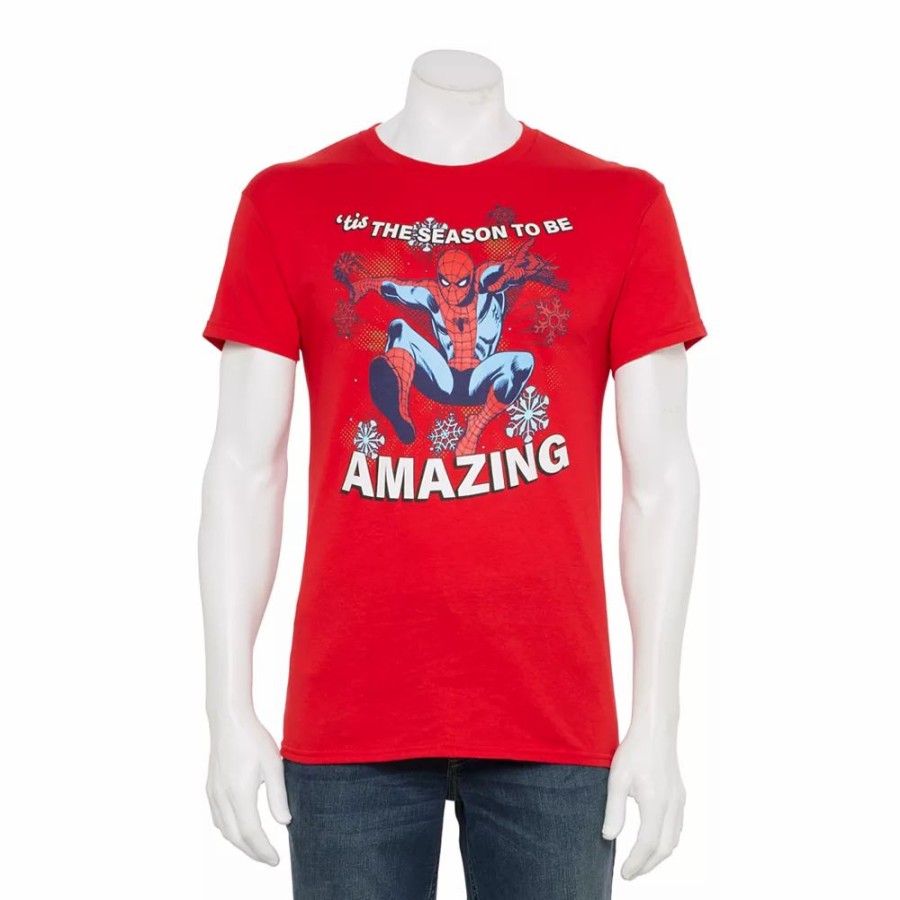 * Men'S Marvel Amazing Spiderman Holiday Tee | Tops