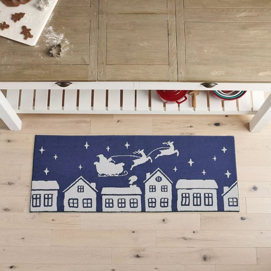 * St. Nicholas Square Santa Village Rug | Rugs